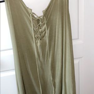 Olive green tank top
